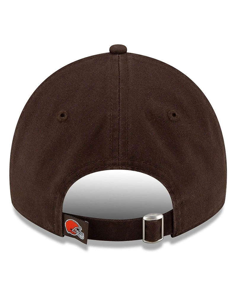 New Era Men's Brown Cleveland Browns Core Classic Primary 9TWENTY Adjustable Hat