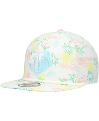 New Era Men's White Memphis Grizzlies Palm Trees and Waves Golfer Adjustable Hat