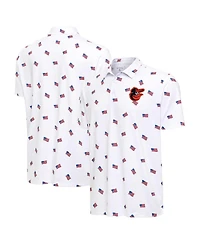 Antigua Men's White Baltimore Orioles Americana Polo Shirt