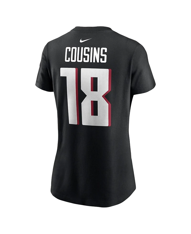 Nike Women's Kirk Cousins Black Atlanta Falcons Player Name Number T-Shirt