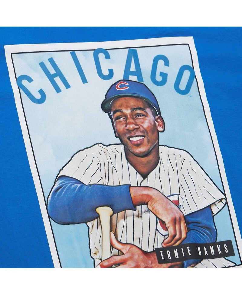 Mitchell & Ness Men's Ernie Banks Royal Chicago Cubs Cooperstown Collection Collectors Connection T-Shirt