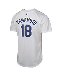 Nike Big Boys and Girls Yoshinobu Yamamoto White Los Angeles Dodgers Home Replica Player Jersey