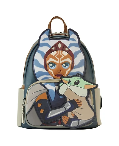 Loungefly The Mandalorian Ahsoka Holding Grogu Cosplay Mini Backpack
