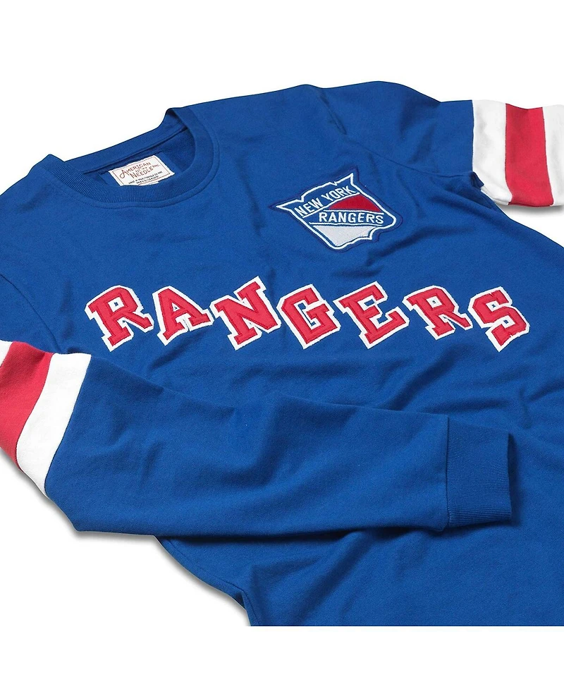 American Needle Men's Blue New York Rangers Sudbury Long Sleeve T-Shirt