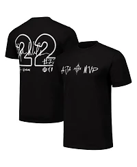Round21 Men's and Women's A'ja Wilson Black Las Vegas Aces Player Signature Name Number T-Shirt