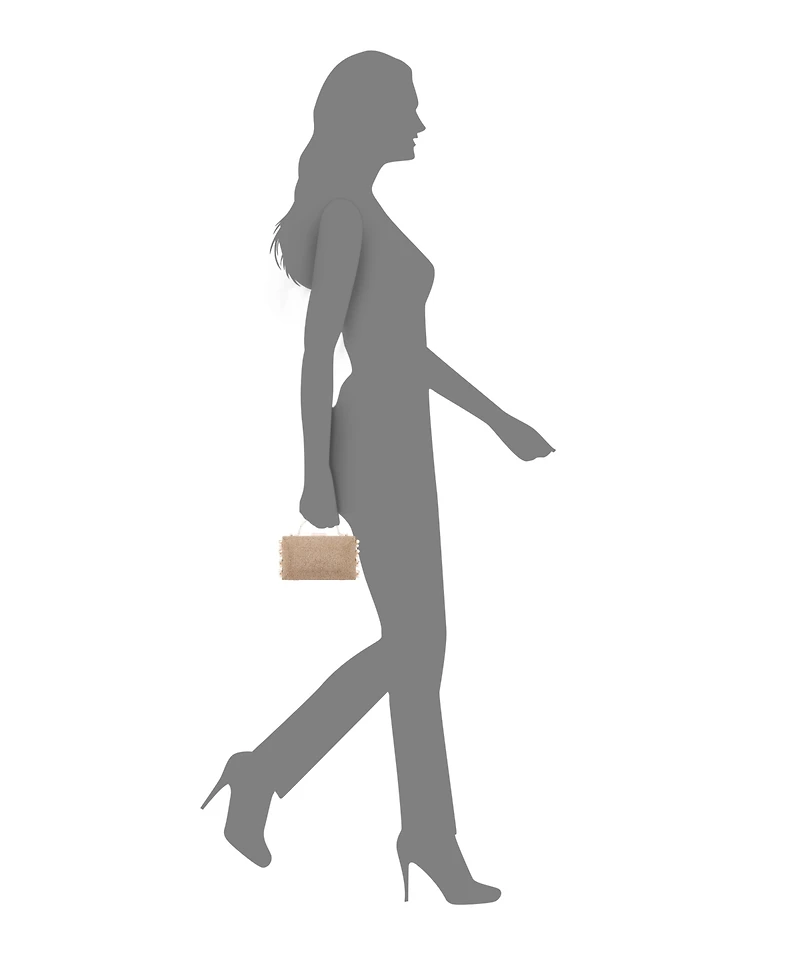 Nina Cultivated Pearl Dangle Crystal Embellished Minaudiere Clutch