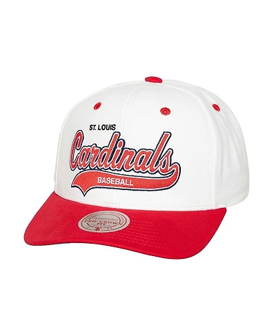 Mitchell & Ness White St. Louis Cardinals Cooperstown Collection Tail Sweep Pro Snapback Hat