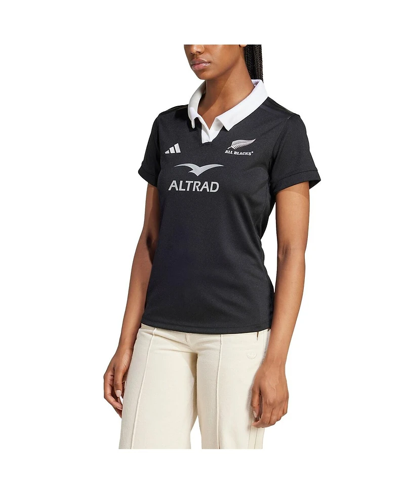 Adidas Women's Black New Zealand Rugby 2024/25 Home Replica Jersey