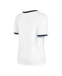 New Era Women's White Atlanta Braves Oversized Ringer T-Shirt