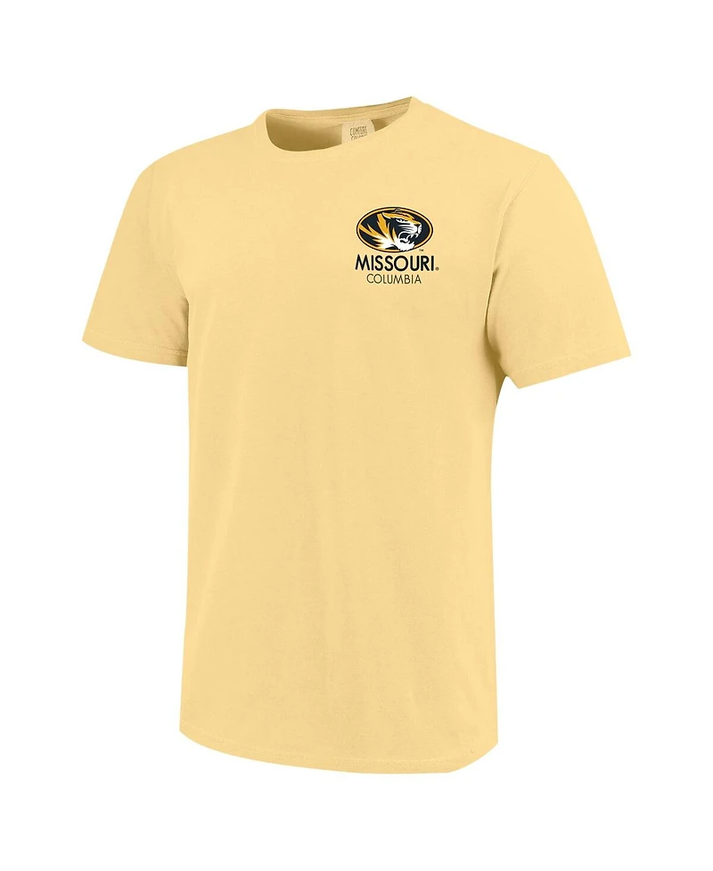 Image One Men's and Women's Gold Missouri Tigers Scenic Comfort Colors T-Shirt