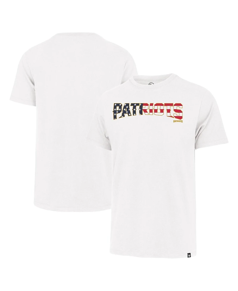 '47 Brand Men's White New England Patriots Flag Script Franklin T-Shirt