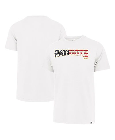 '47 Brand Men's White New England Patriots Flag Script Franklin T-Shirt
