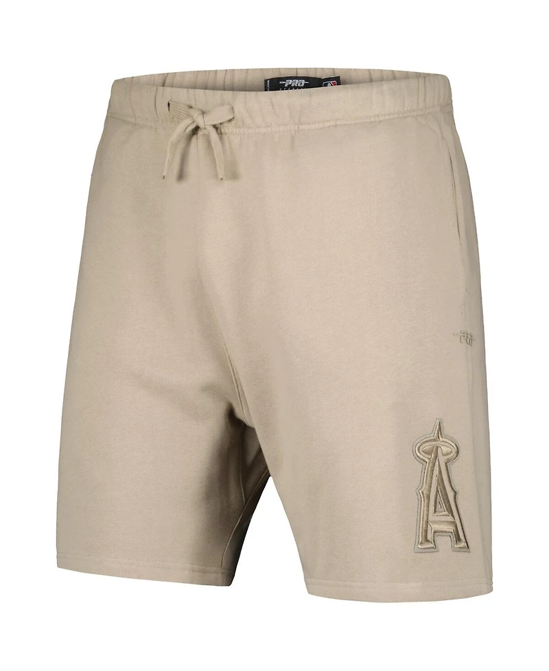Pro Standard Men's Khaki Los Angeles Angels Neutral Fleece Shorts