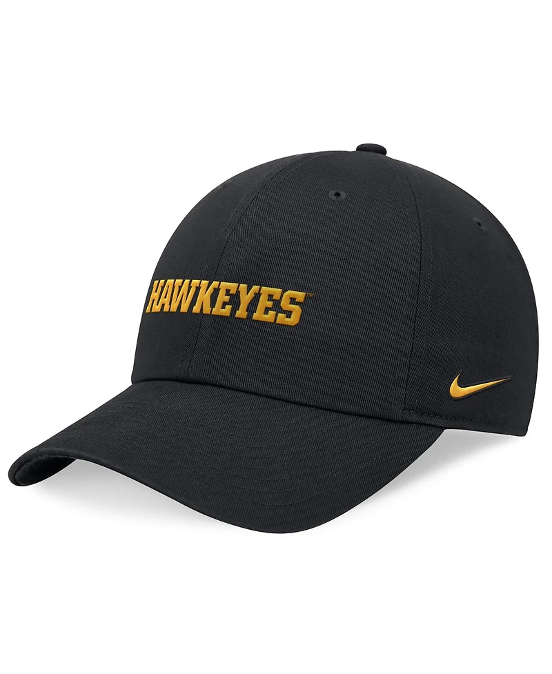 Nike Men's Black Iowa Hawkeyes 2024 On-Field Club Adjustable Hat