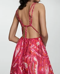 Mango Women's Double Straps Printed Dress
