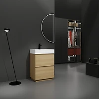 Streamdale 24" Modern Bathroom Vanity with Sink, Double Drawer Cabinet