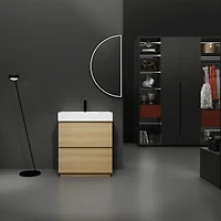 Streamdale Modern 30" Bathroom Vanity with Single Sink and Double Drawer