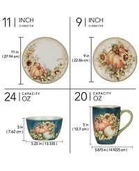 Certified International Autumn Breeze 16 Pc. Dinnerware Set, Service for 4