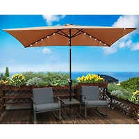 Streamdale 10' x 6.5' Solar Led Patio Umbrella