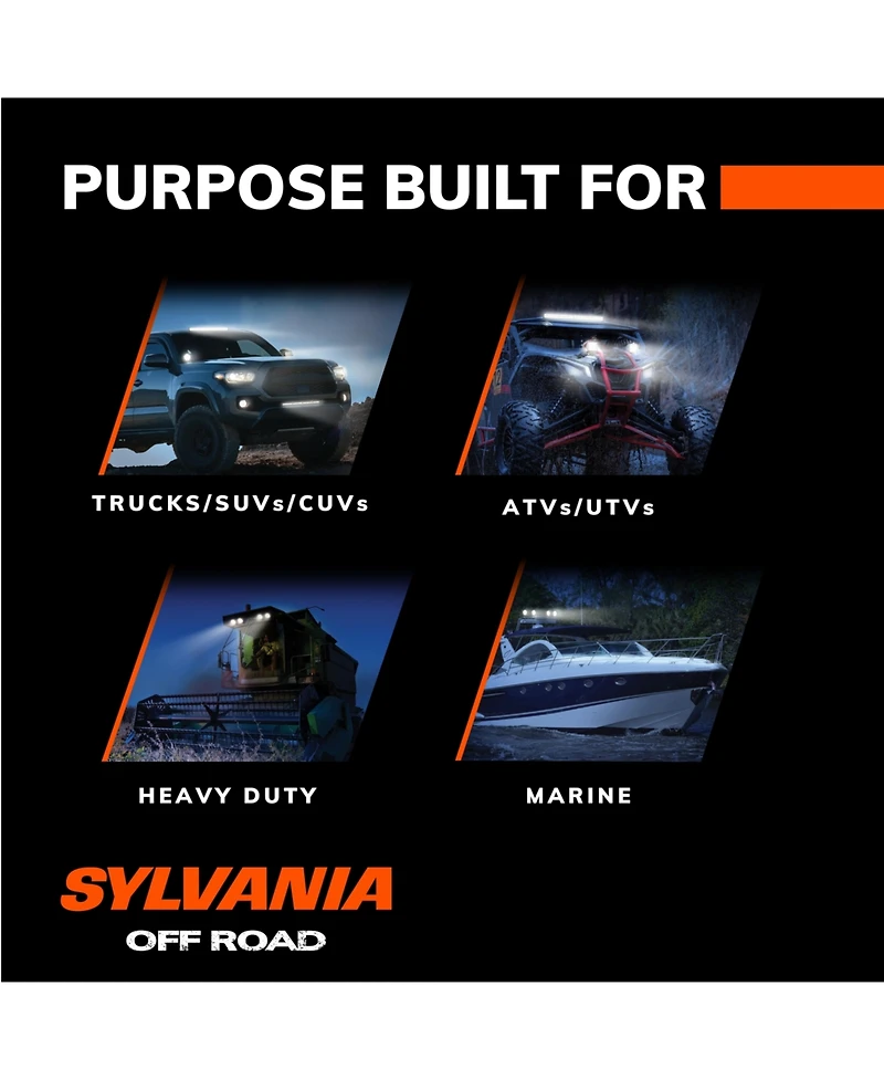 Sylvania Rugged 3 Inch Cube Led Light Pods | Lifetime Limited Warranty | Flood Light 1400 Raw Lumens, Best Quality Off Road Driving Work Light, Truck,