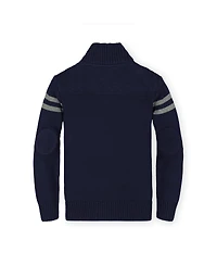 Hope & Henry Baby Boys Long Sleeve Mock Neck Button Sweater