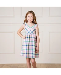 Hope & Henry Toddler Girls Sleeveless Bow Shoulder Swing Dress
