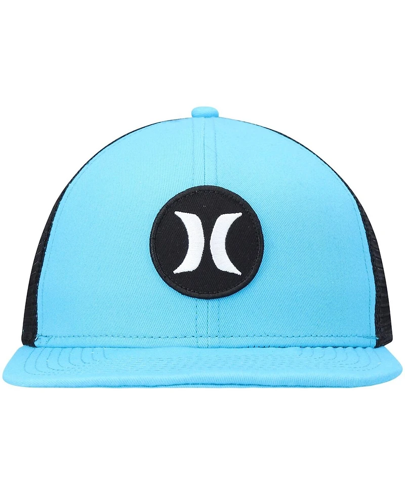 Hurley Men's Aqua Circle Trucker Snapback Hat
