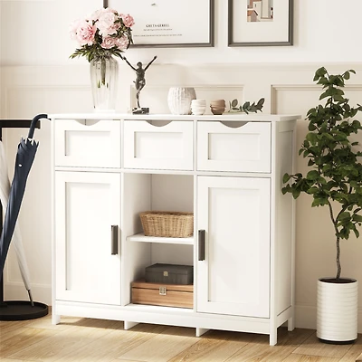 Streamdale 3-Drawer Sideboard with Ample Storage and Adjustable Shelves