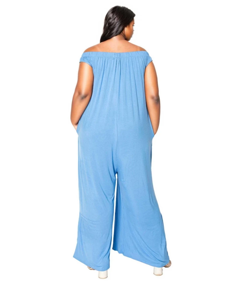 L I V D Plus Olson Wide Leg Pocket Jumpsuit