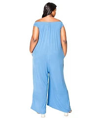 L I V D Plus Olson Wide Leg Pocket Jumpsuit