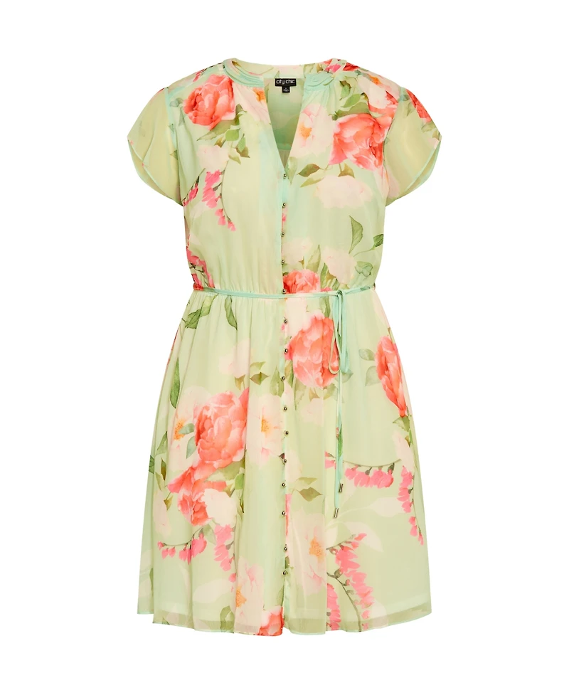 City Chic Women's Christa Print Dress