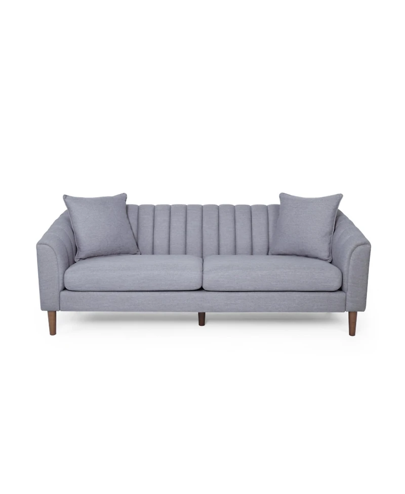 Streamdale Furniture Contemporary 3-Seater Sofa With Deep Stitching And Accent Pillows
