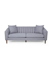 Streamdale Furniture Contemporary 3-Seater Sofa With Deep Stitching And Accent Pillows