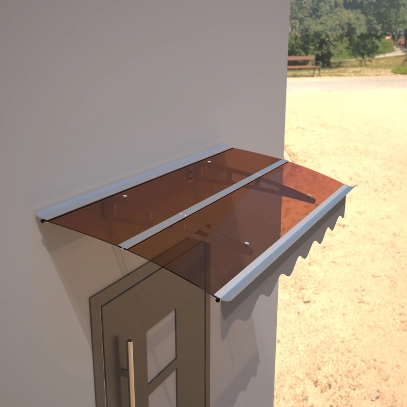 Streamdale Polycarbonate Door Window Awning with Valance
