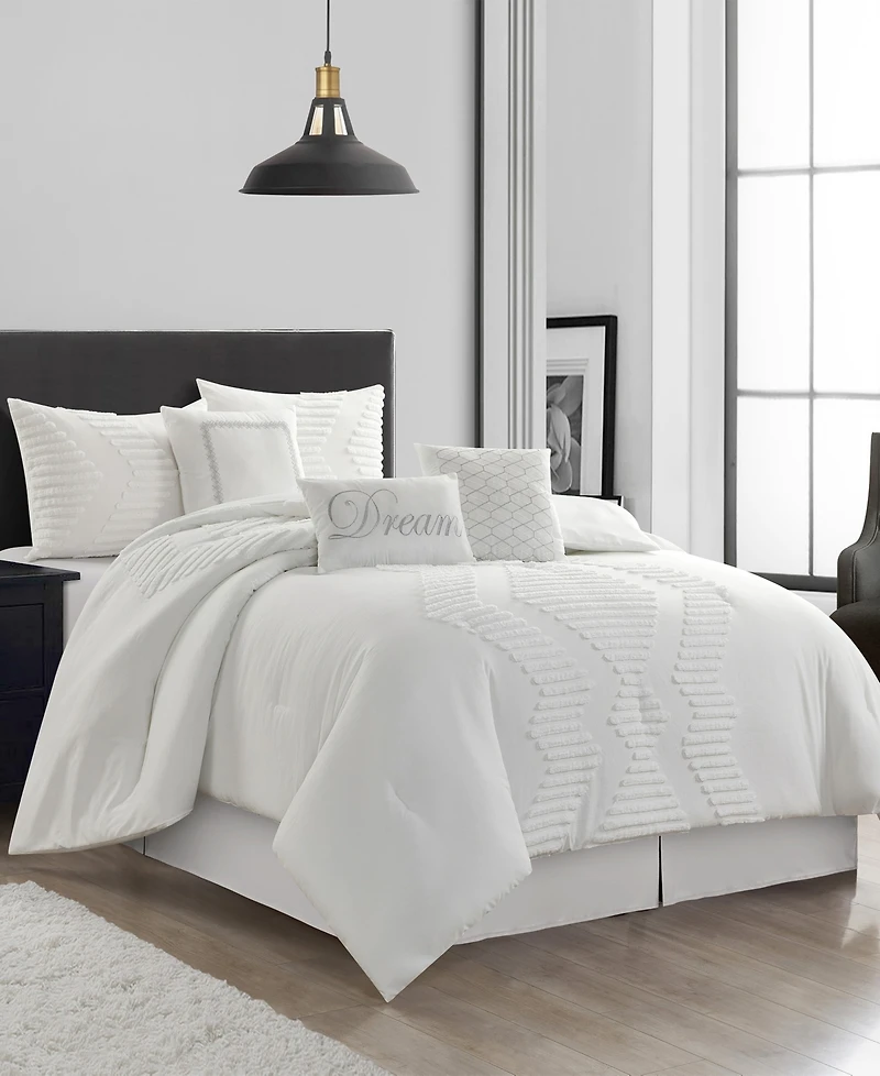 Stratford Park Galatea Tufted Embroidery 7-Pc. Comforter Set, Queen