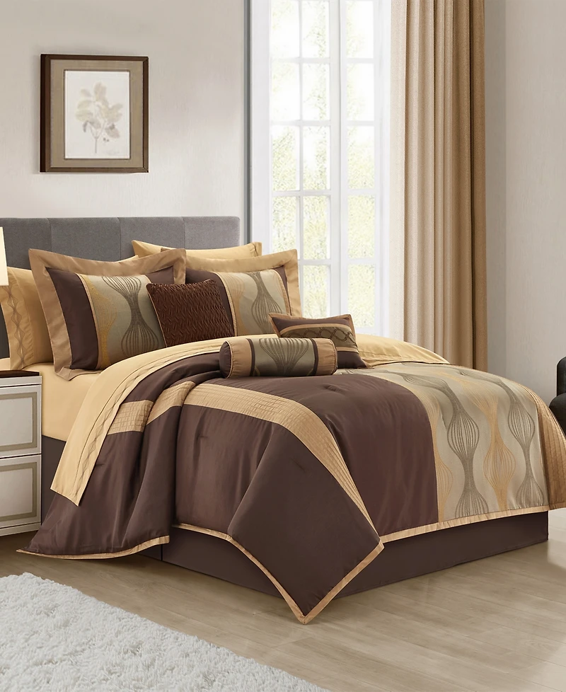 Stratford Park Kath Geometric 15-Pc. Comforter Set, California King