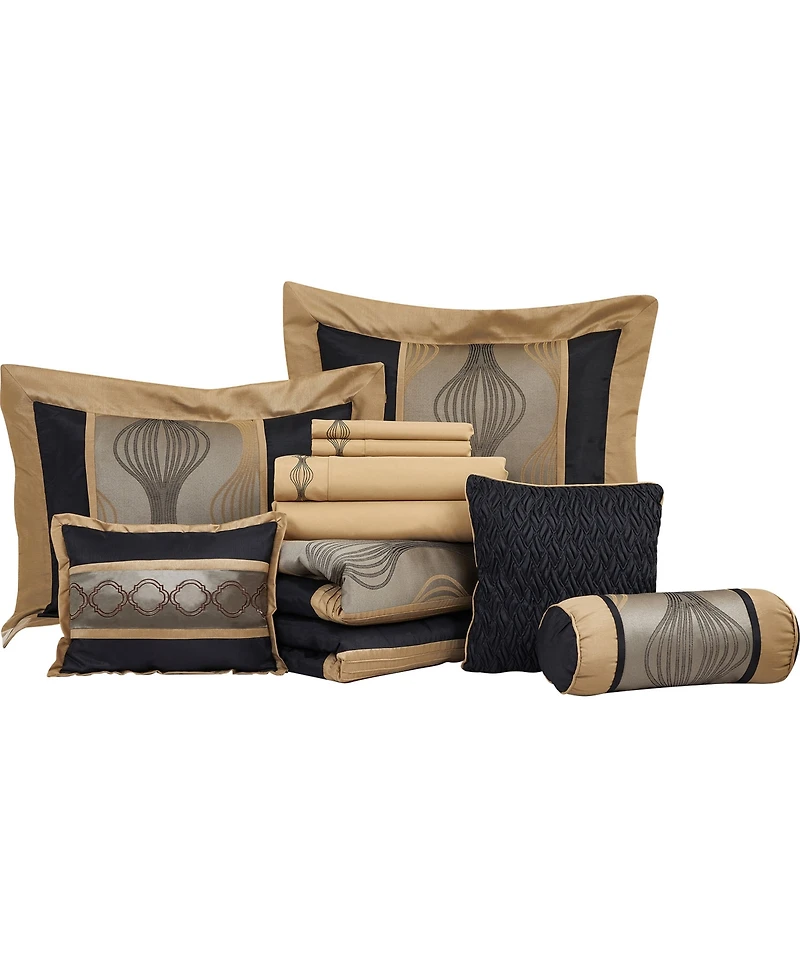 Stratford Park Kath Geometric 15-Pc. Comforter Set, King