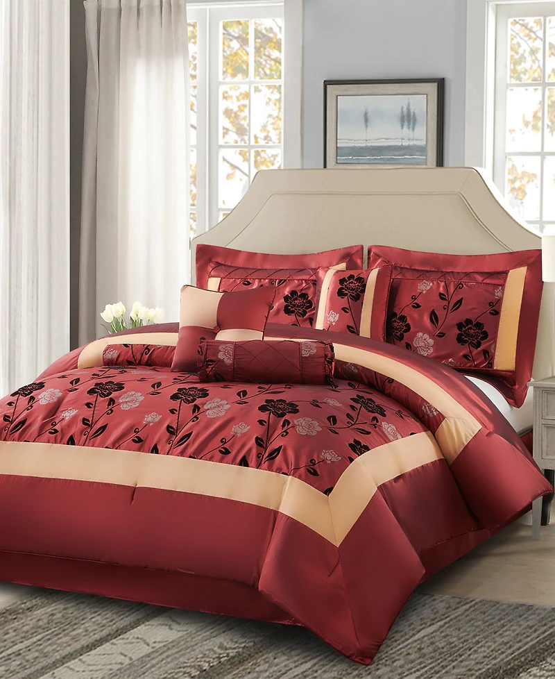 Stratford Park Furia Floral 7-Pc. Comforter Set, Queen