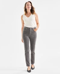 Style & Co Women's High-Rise Straight-Leg Corduroy Pants, Created for Macy's