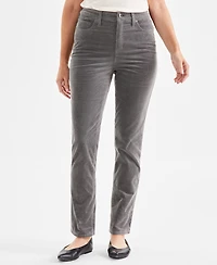 Style & Co Women's High-Rise Straight-Leg Corduroy Pants, Created for Macy's