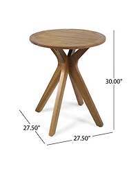 Streamdale Acacia Wood Outdoor Bistro Table With X-Base