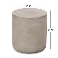 Streamdale Regina Concrete Cylindrical Side Table