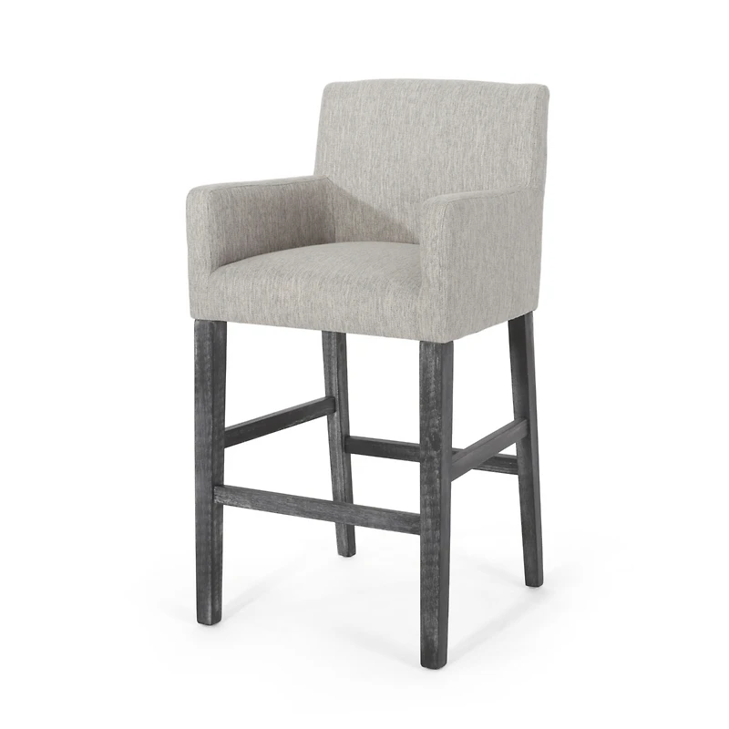 Streamdale Contemporary Upholstered Counter Stools With Armrests (30.5" Height)