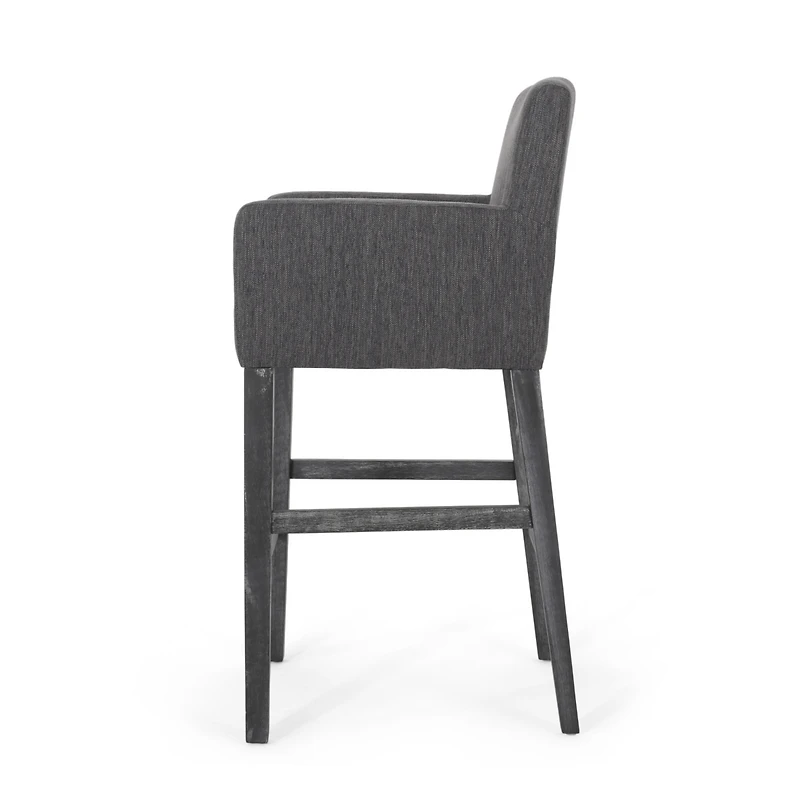 Streamdale Contemporary Upholstered Counter Stools With Armrests (30.5" Height)