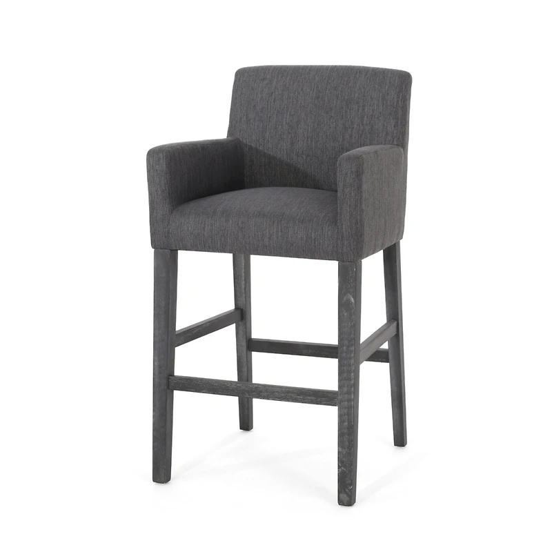 Streamdale Contemporary Upholstered Counter Stools With Armrests (30.5" Height)