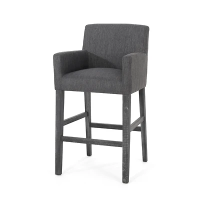 Streamdale Contemporary Upholstered Counter Stools With Armrests (30.5" Height)
