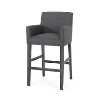 Streamdale Contemporary Upholstered Counter Stools With Armrests (30.5" Height)