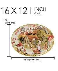 Certified International Woodland Critters Oval Platter