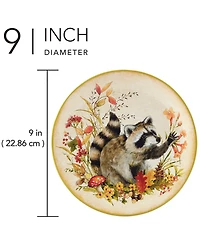 Certified International Woodland Critters Dessert Plates, Set of 4