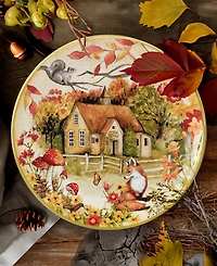 Certified International Woodland Critters Dinner Plates, Set of 4